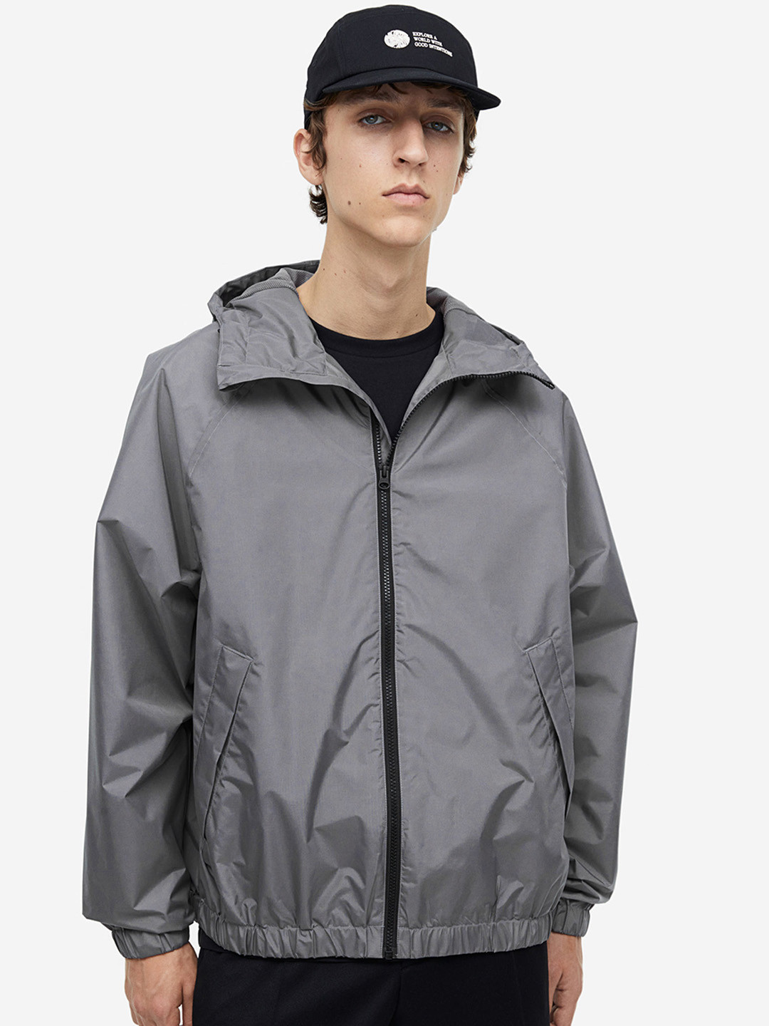 

H&M Regular Fit Windbreaker, Grey