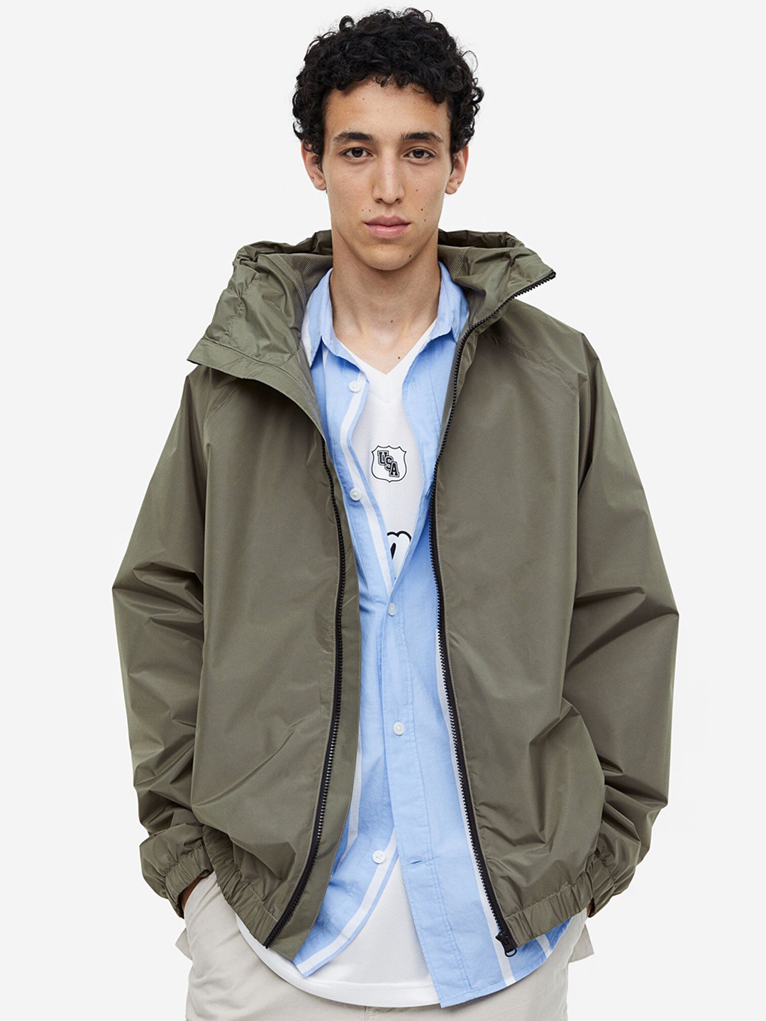 

H&M Regular Fit Windbreaker, Green