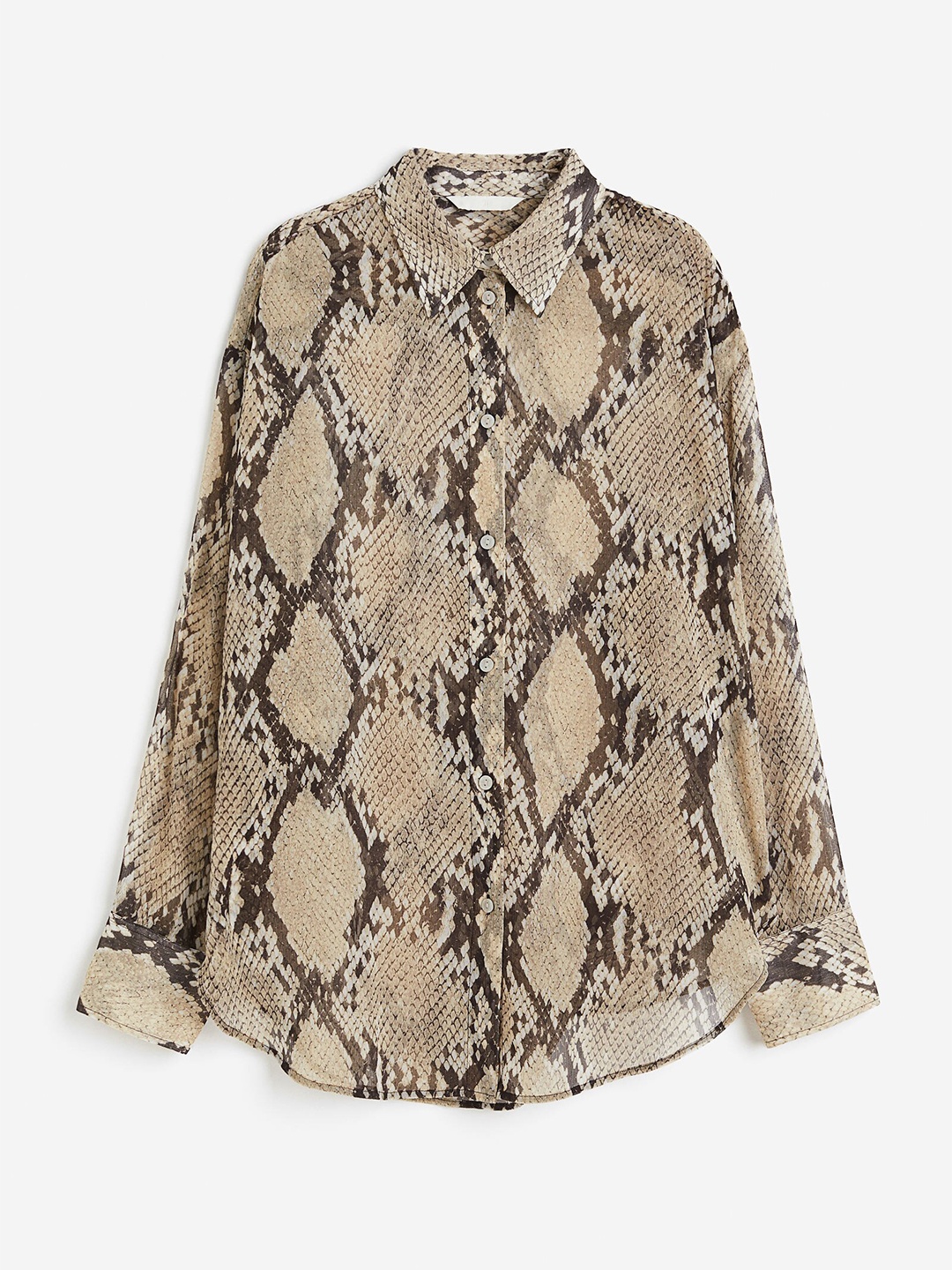 

H&M Sheer Blouse, Beige