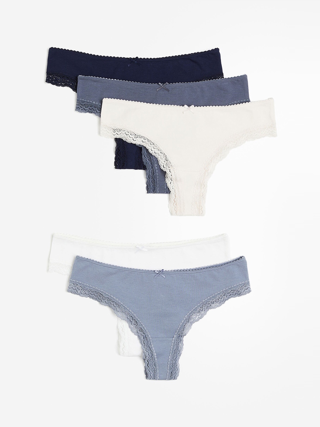 

H&M Women 5-Pack Brazilian Briefs, Blue