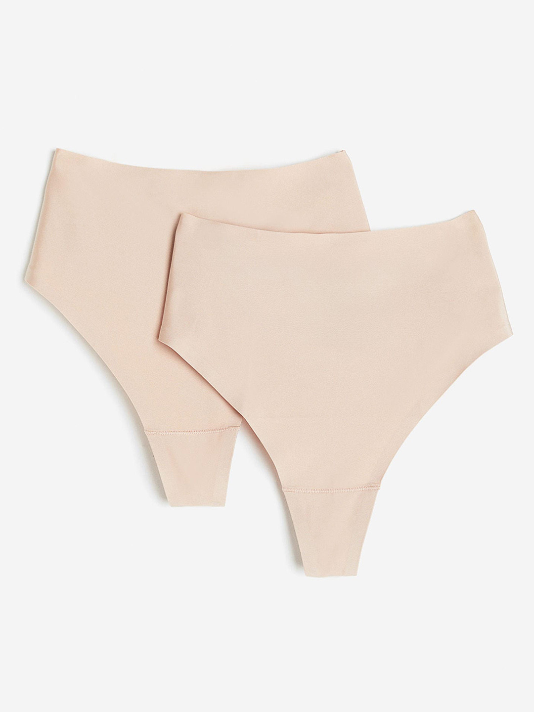

H&M Women 2-Pack Invisible Light Shaping Briefs, Beige