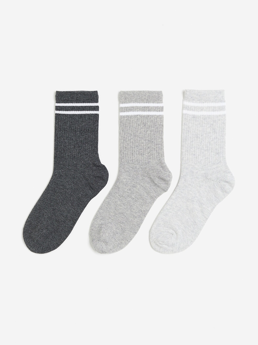 

H&M Women 3-Pack DryMove Sports Socks, Grey