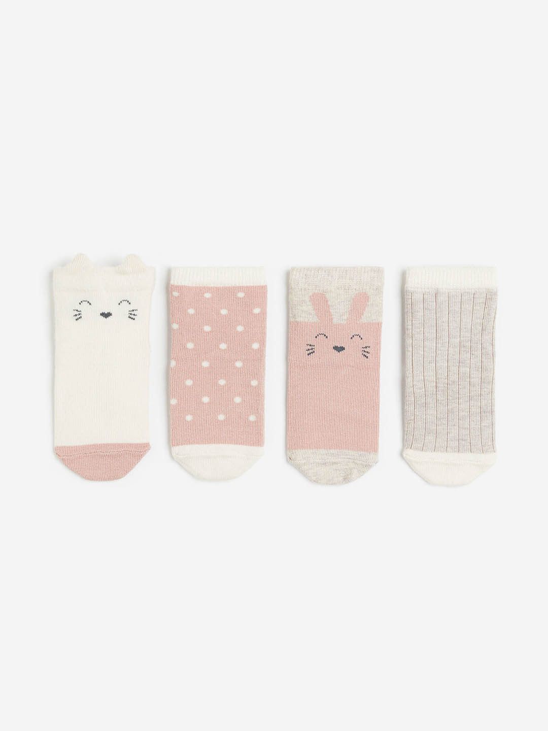 

H&M Boys 4-Pack Socks, Pink