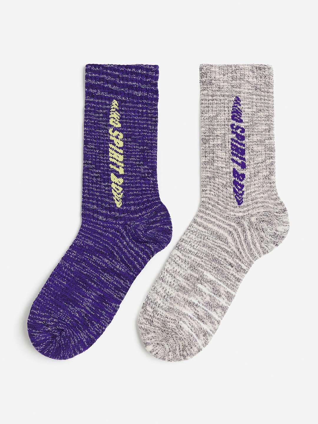 

H&M Women 2-Pack DryMove Sports Socks, Grey