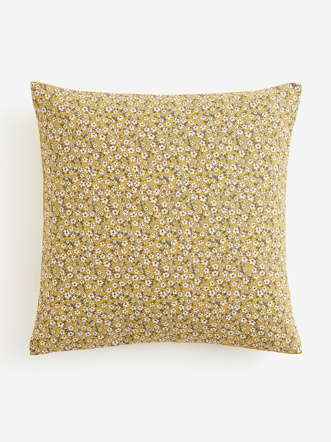 

H&M Yellow Printed Pure Cotton Cushion Cover