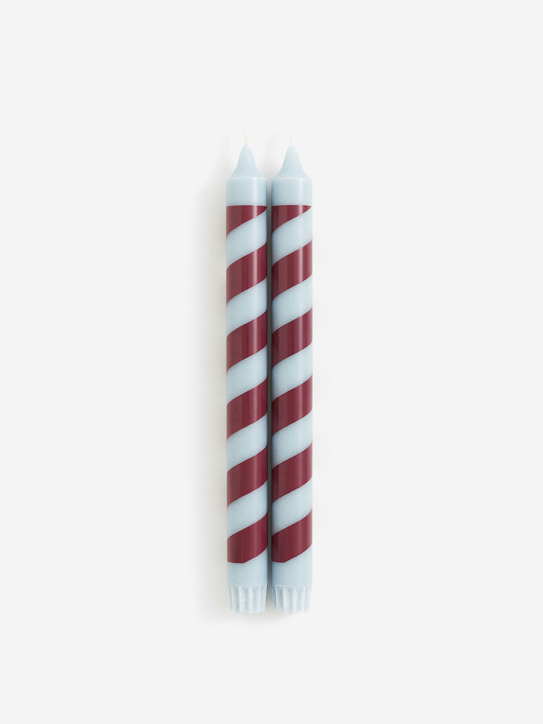

H&M Turquoise Blue & Maroon 2-Pack Candy Cane Candles