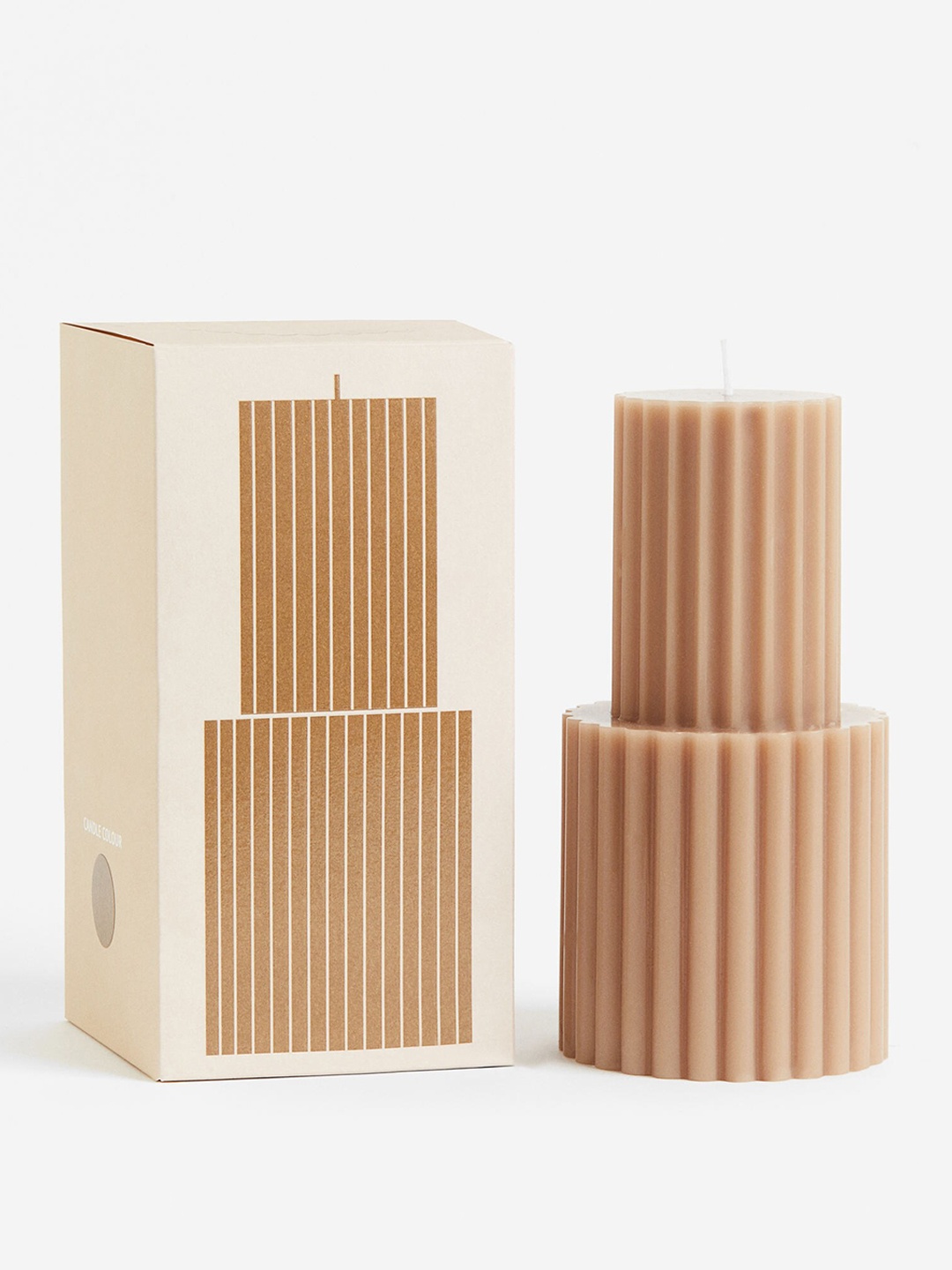 

H&M Beige Shaped Pillar Candle