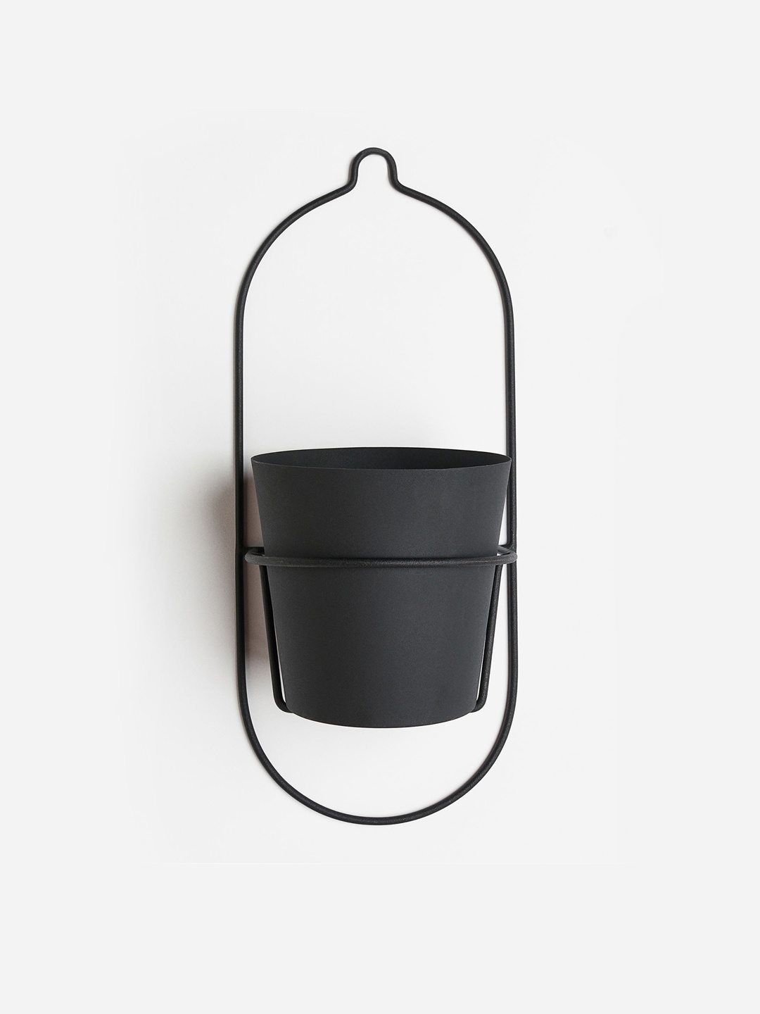 

H&M Black Metal Plant Pot & Hanger