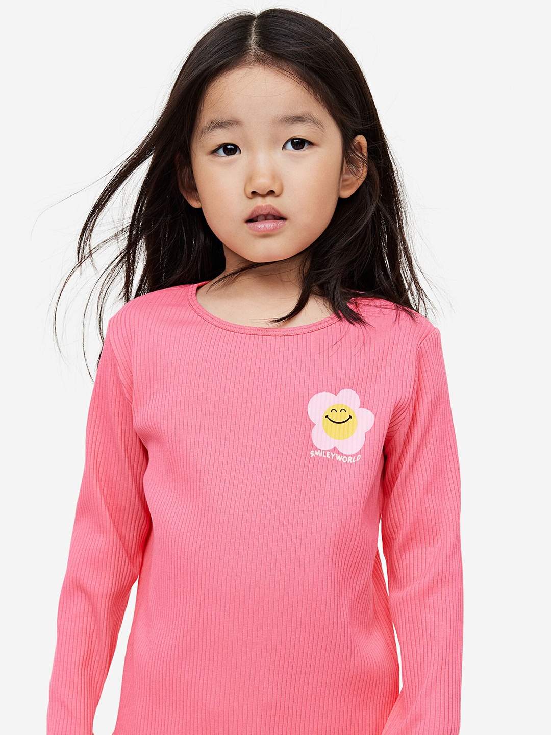 

H&M Infants Girls Printed Long-Sleeved Tops, Pink