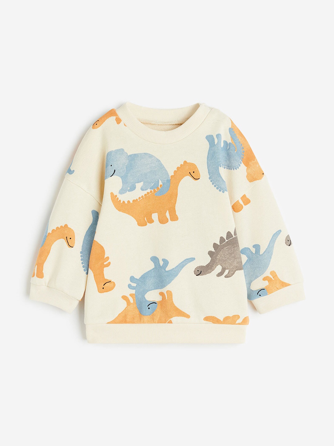 

H&M Infant Boys Printed Pure Cotton Sweatshirts, Beige