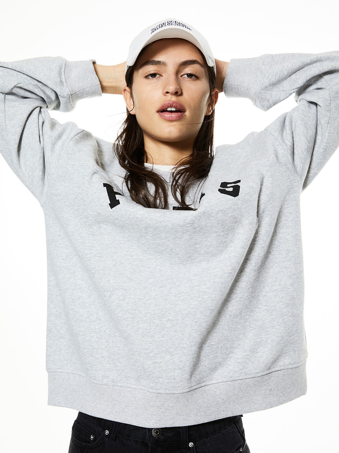 

H&M Crew-Neck Sweatshirt, Grey