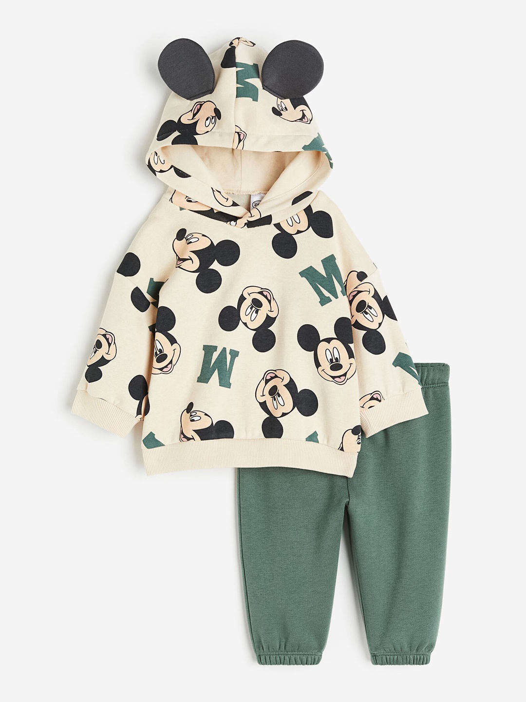 

H&M Boys 2-Piece Printed Sweatshirt Set, Green