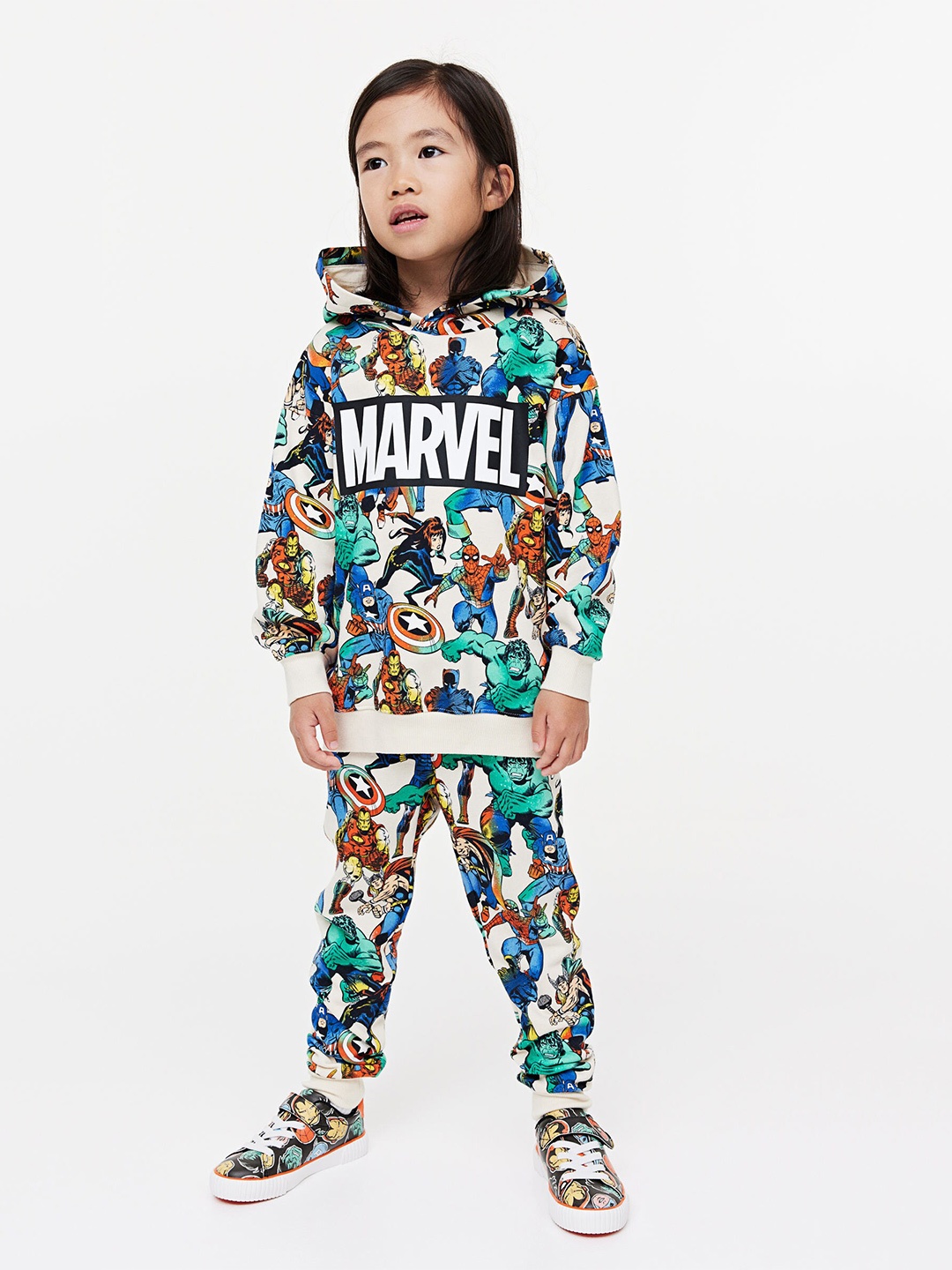 

H&M Boys 2-Piece Printed Sweatshirt Set, White