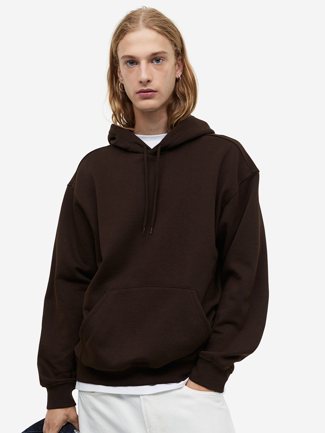 

H&M Relaxed Fit Hoodie, Brown