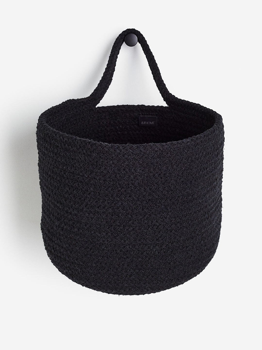 

H&M Black Cotton Wall Storage Basket