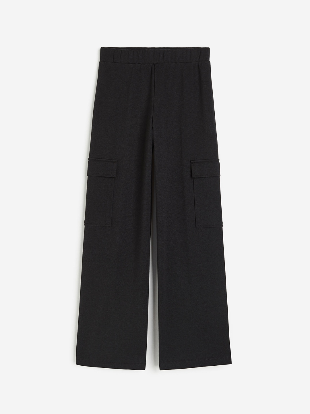 

H&M Girls Jersey Cargo Trousers, Black