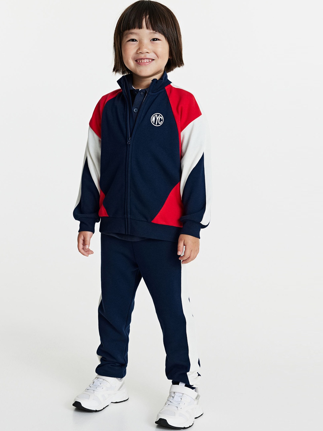 

H&M Boys Block-Coloured Tracksuit, Blue