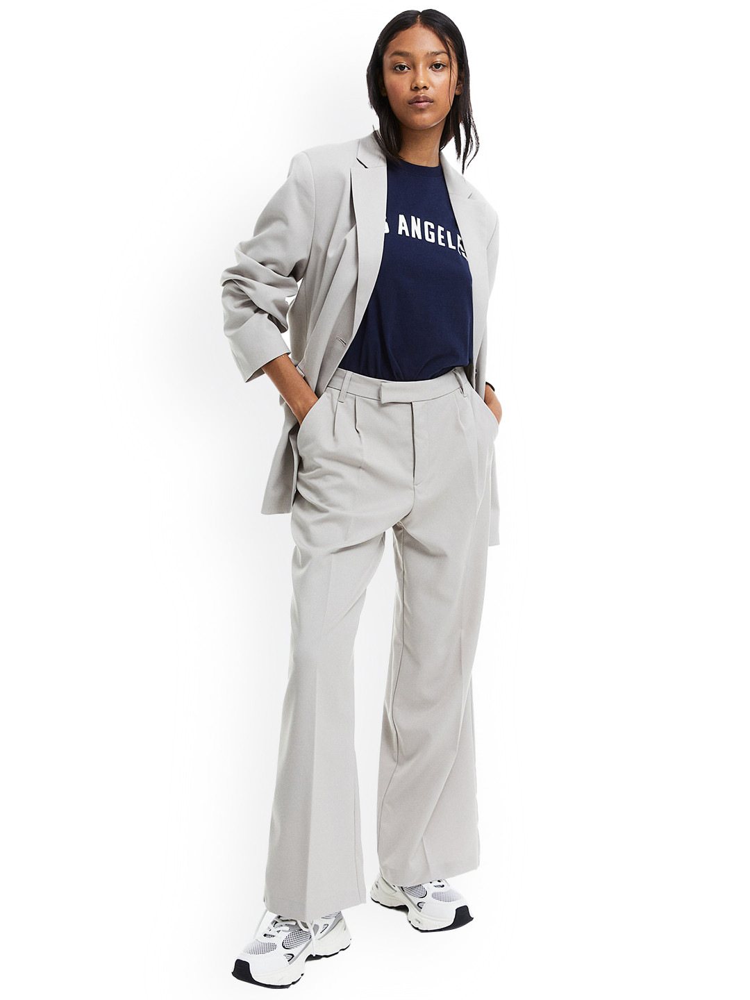 

H&M Women Tailored Trousers, Beige