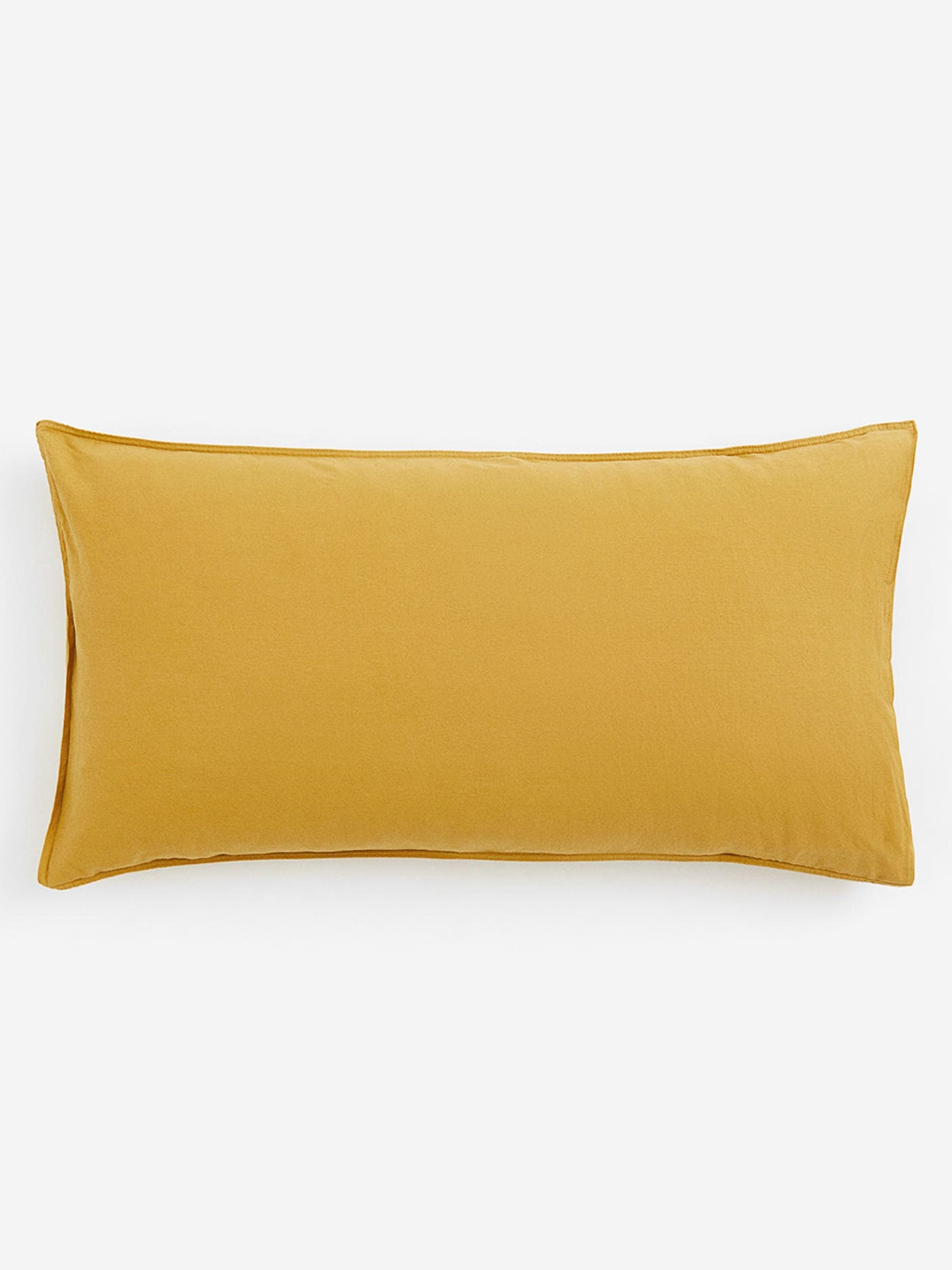 

H&M Washed Linen-Blend Pillowcase, Yellow