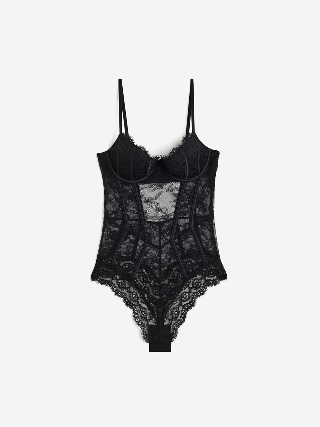 

H&M Push Up Thong Bodysuit, Black