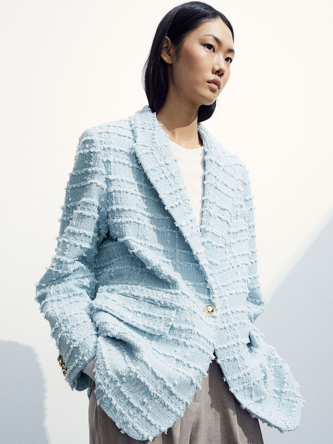 

H&M Single-Breasted Blazer, Blue