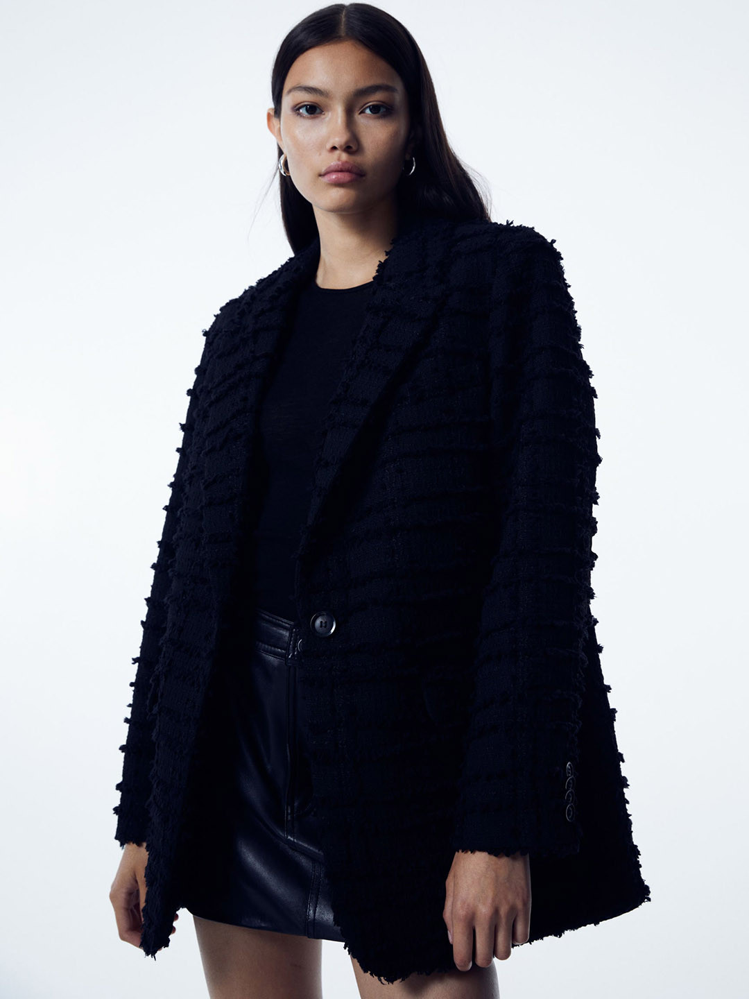 

H&M Single-Breasted Blazer, Black