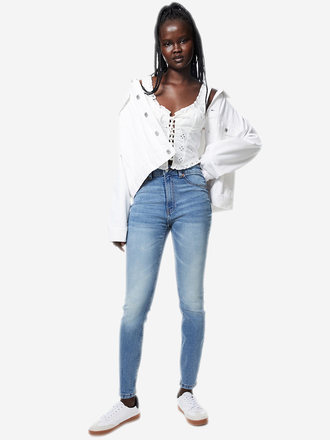 

H&M Skinny High Jeans, Blue