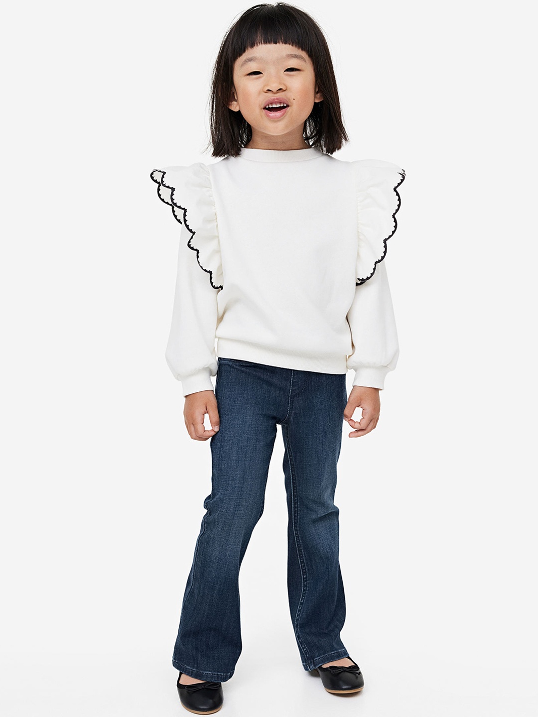 

H&M Girls Superstretch Flare Fit Jeans, Blue