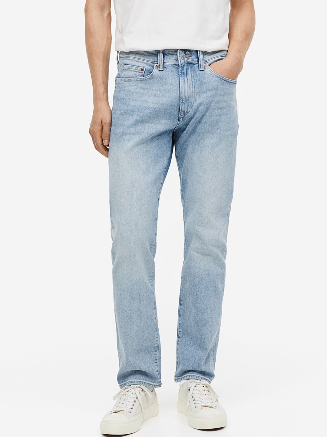 

H&M Men Straight-Fit Regular Jeans, Blue