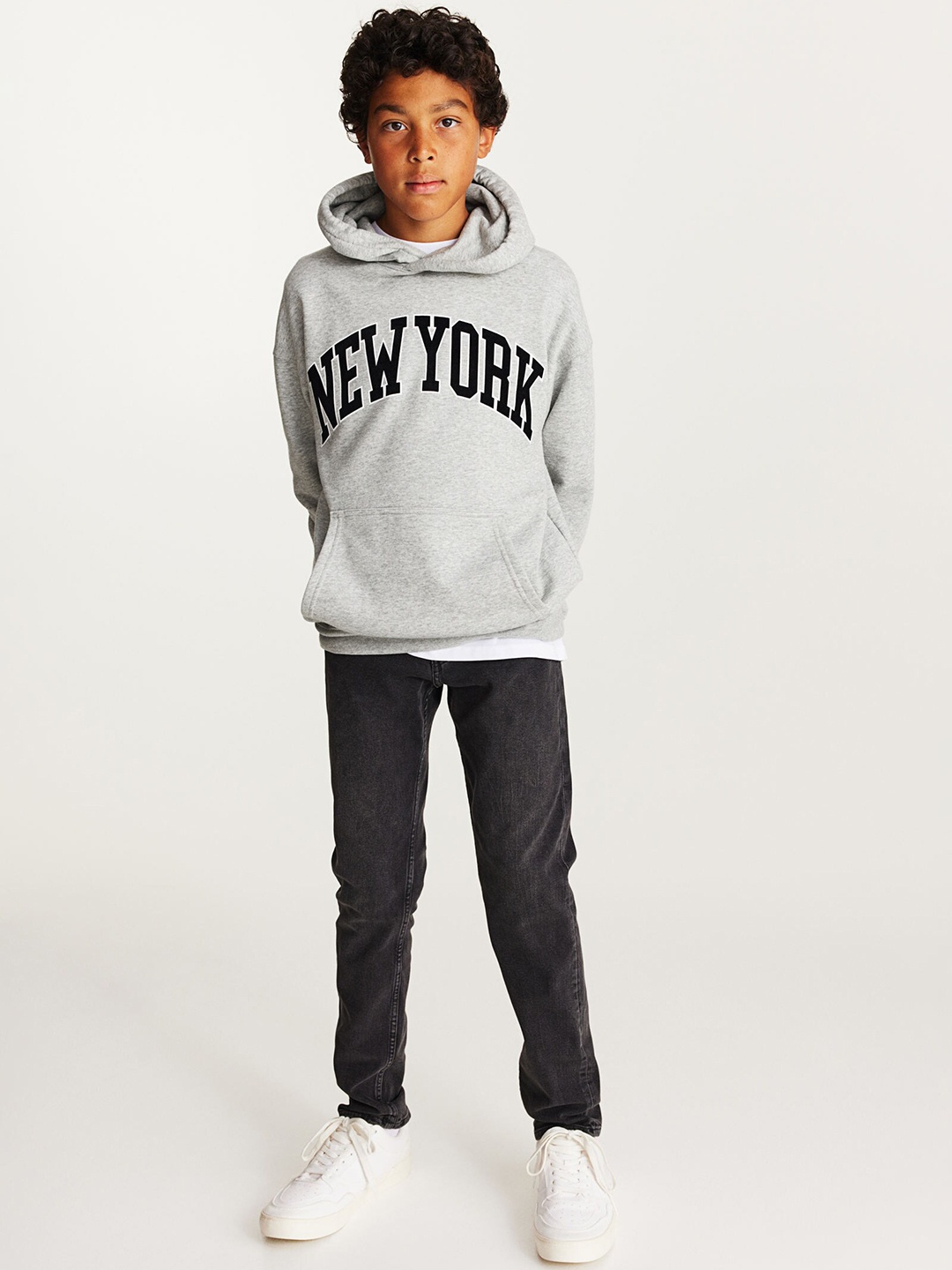 

H&M Boys Comfort Stretch Slim Fit Jeans, Grey