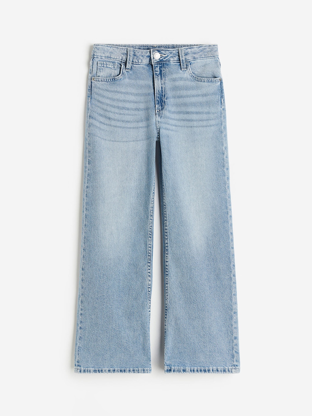 

H&M Girls Baggy Fit Bootcut Leg Jeans, Blue