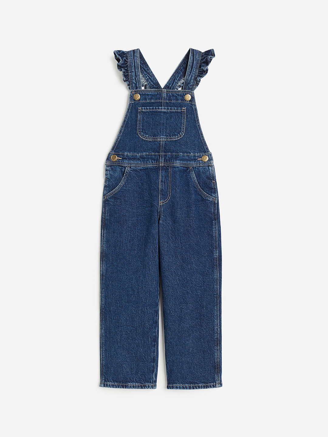 

H&M Girls Denim Dungarees, Blue