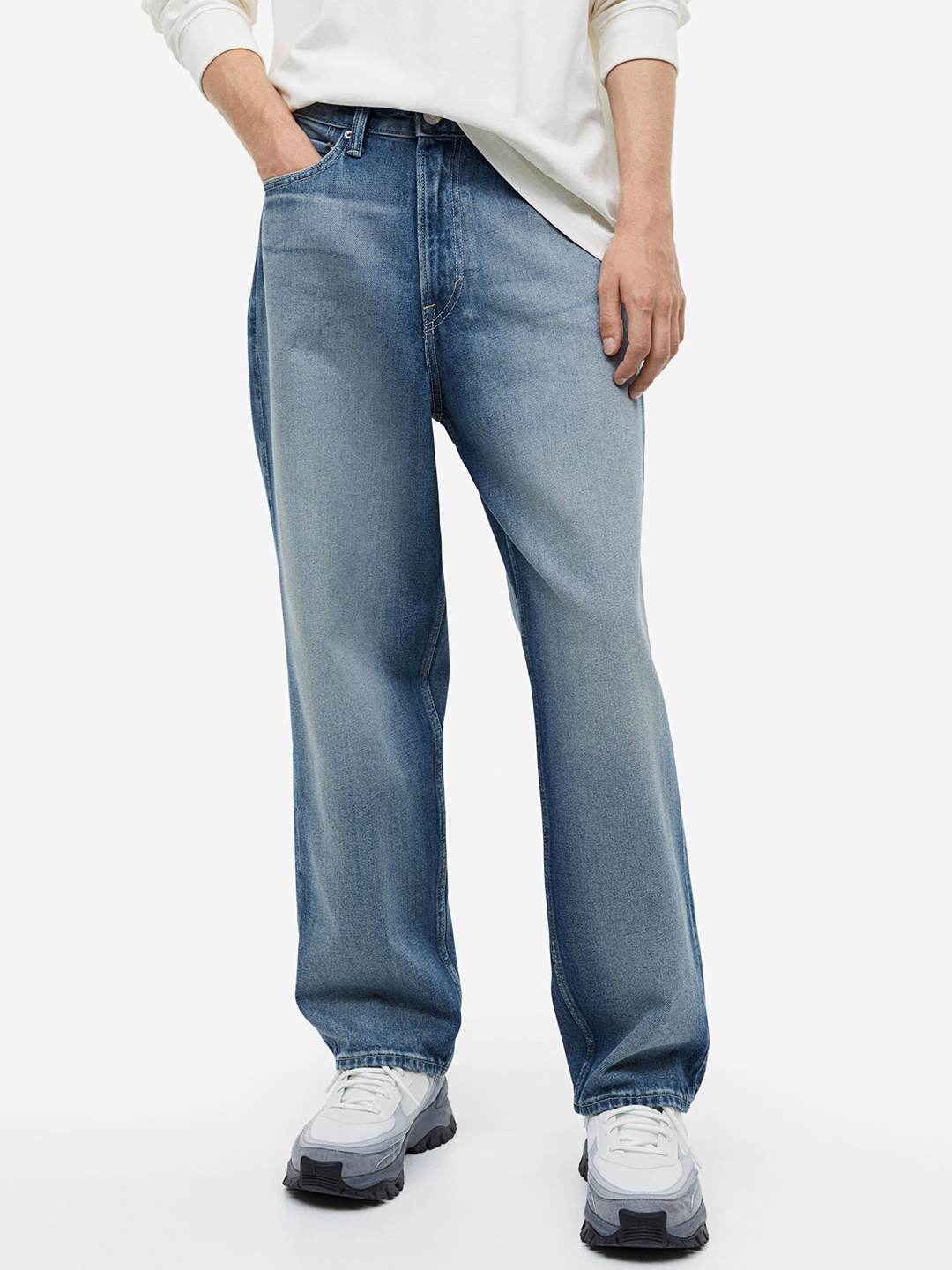 

H&M Men Loose Jeans, Blue