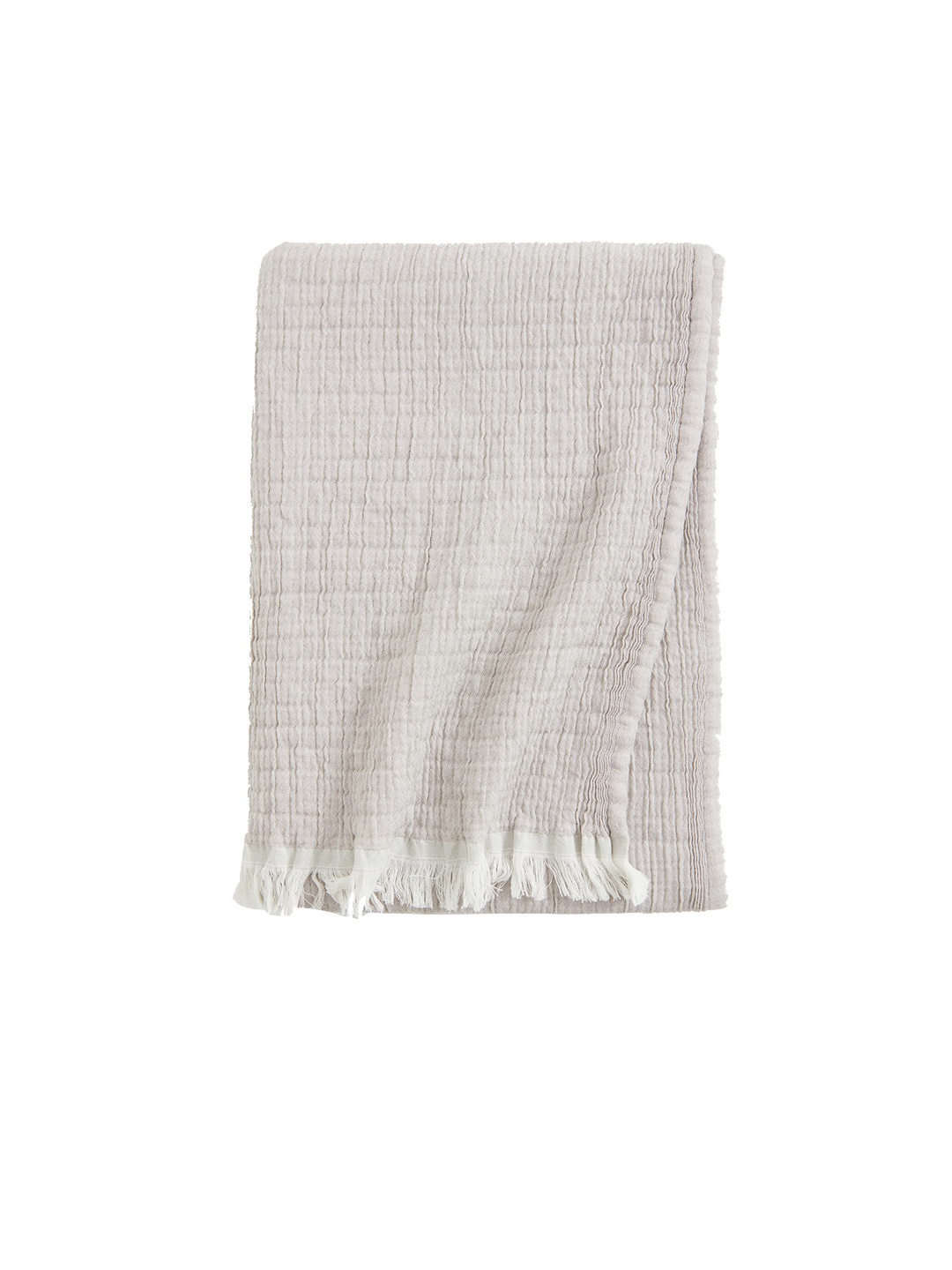 

H&M Beige Fringed Bedspread