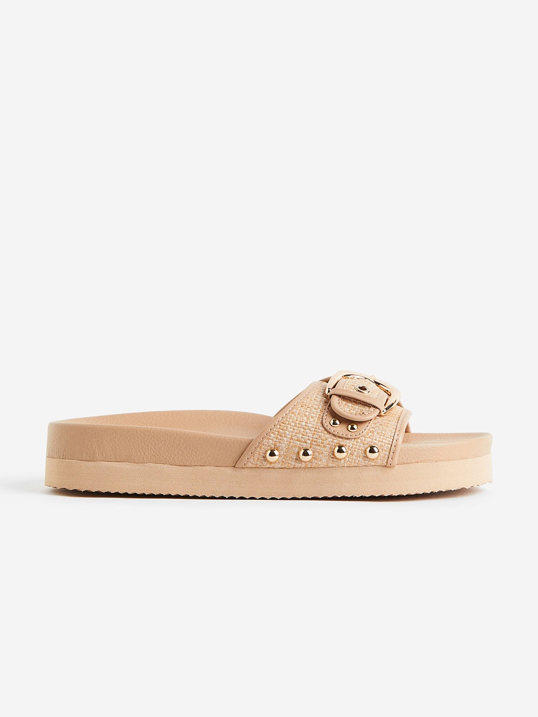 

H&M Studded Sandals, Beige