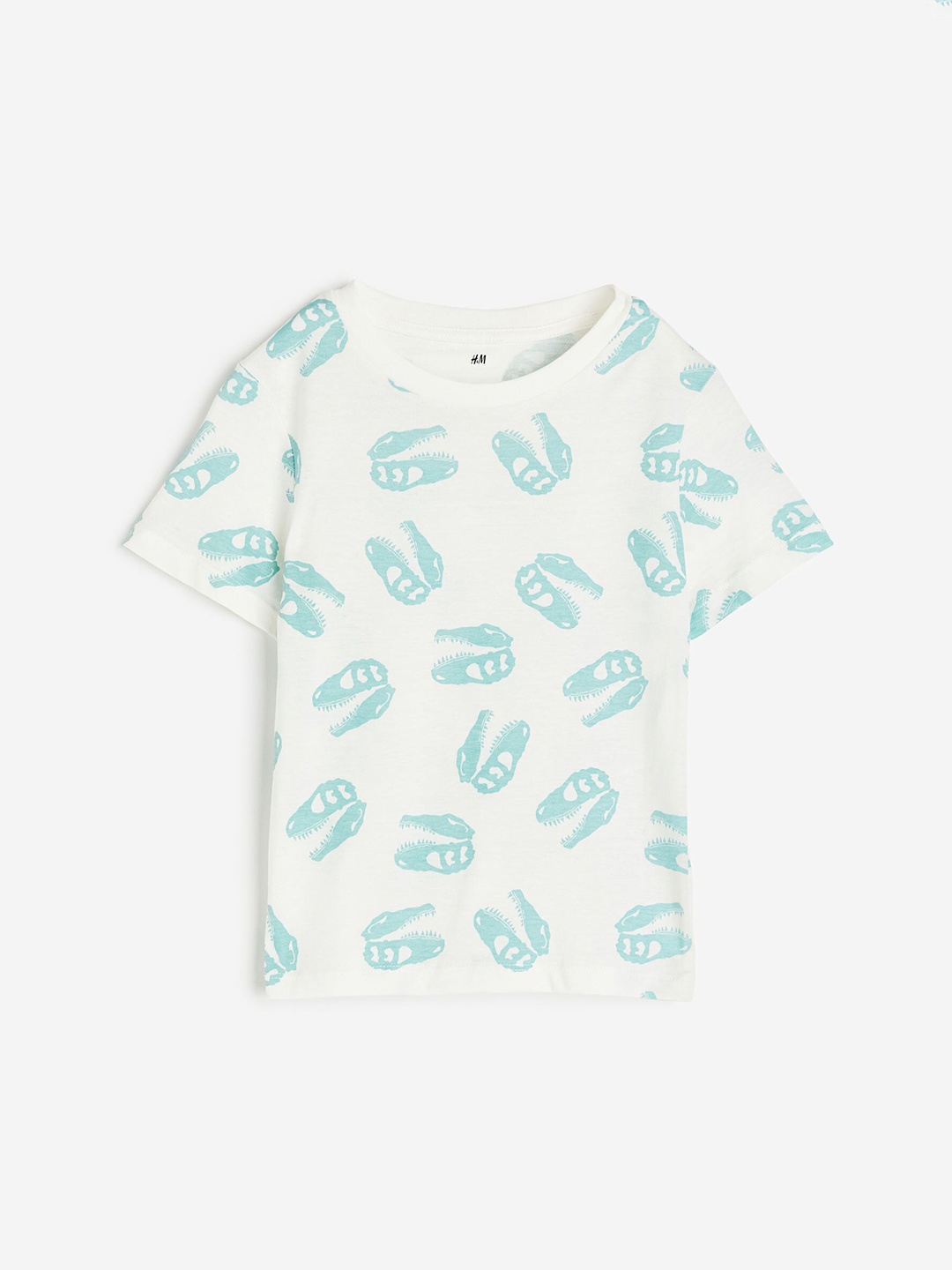 

H&M Boys Pure Cotton Jersey T-Shirt, White