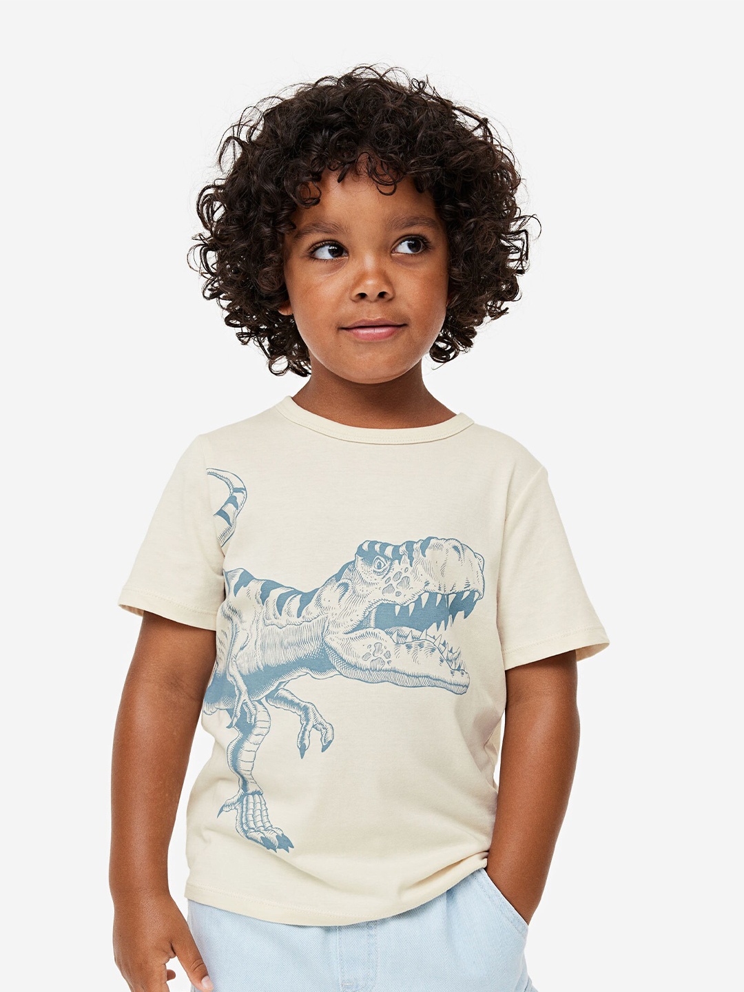 

H&M Boys Printed T-Shirt, Off white