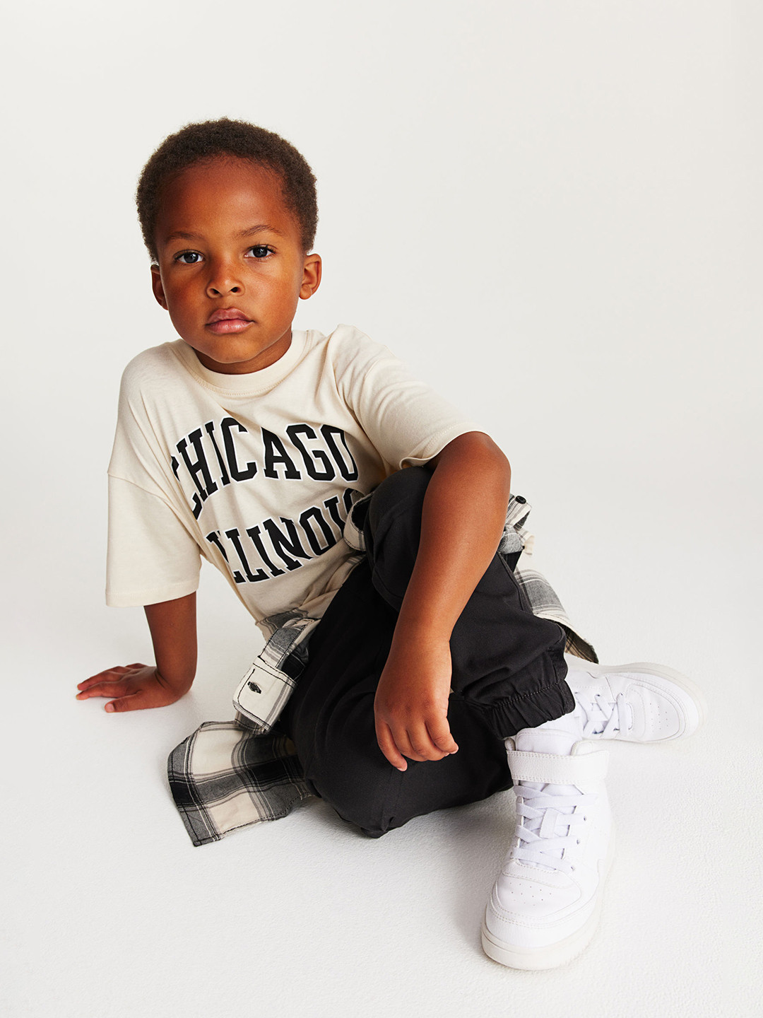 

H&M Boys 3-Piece Cotton Set, Grey