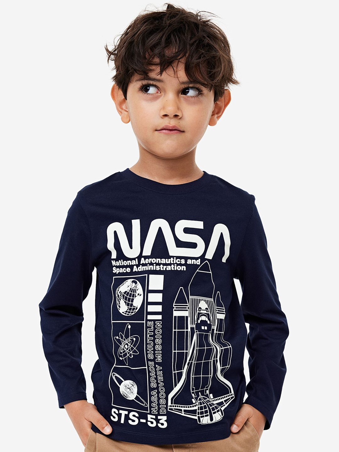 

H&M Boys Printed Jersey Top, Blue