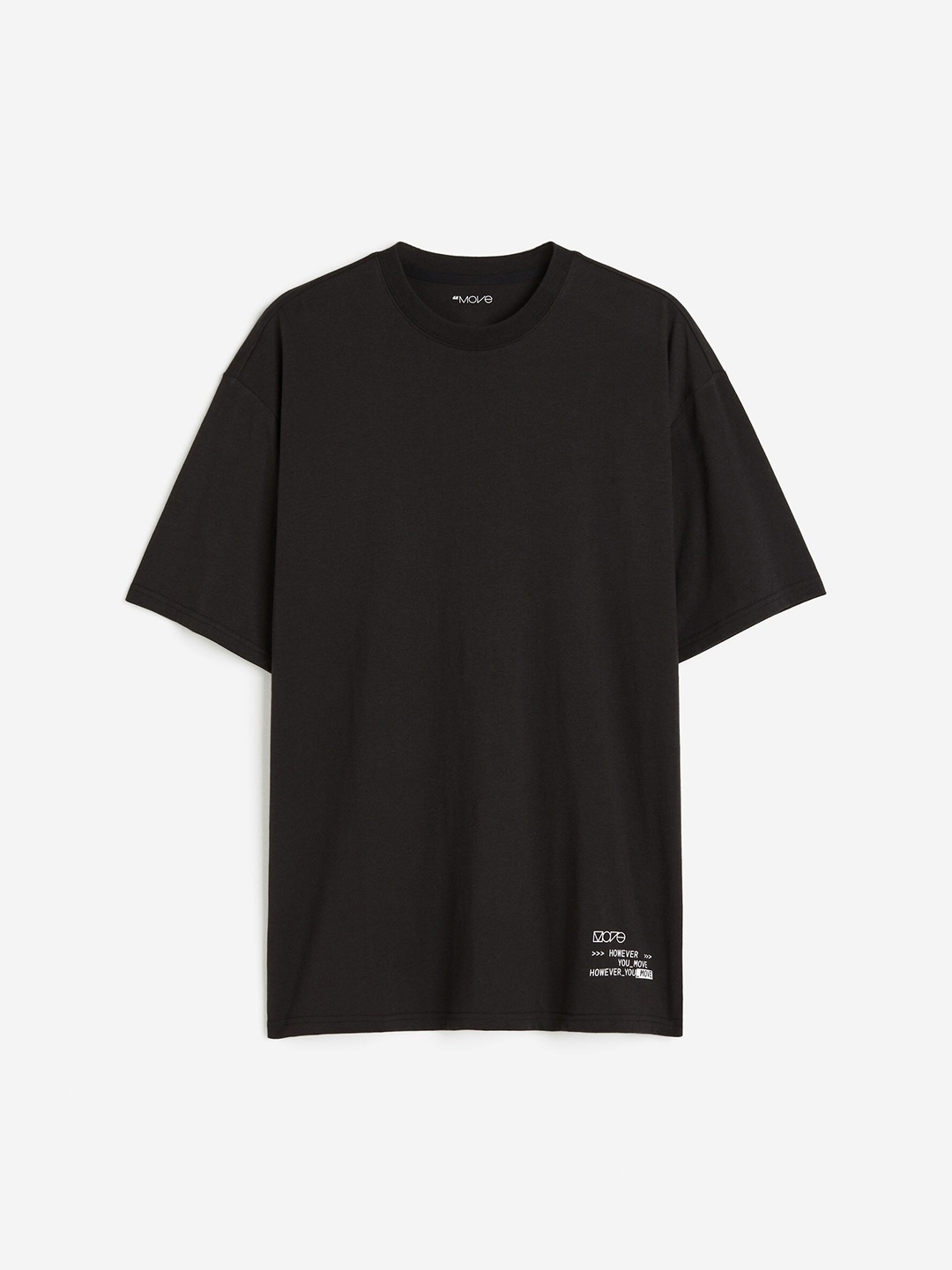 

H&M Men DryMove Printed Sports T-Shirt, Black