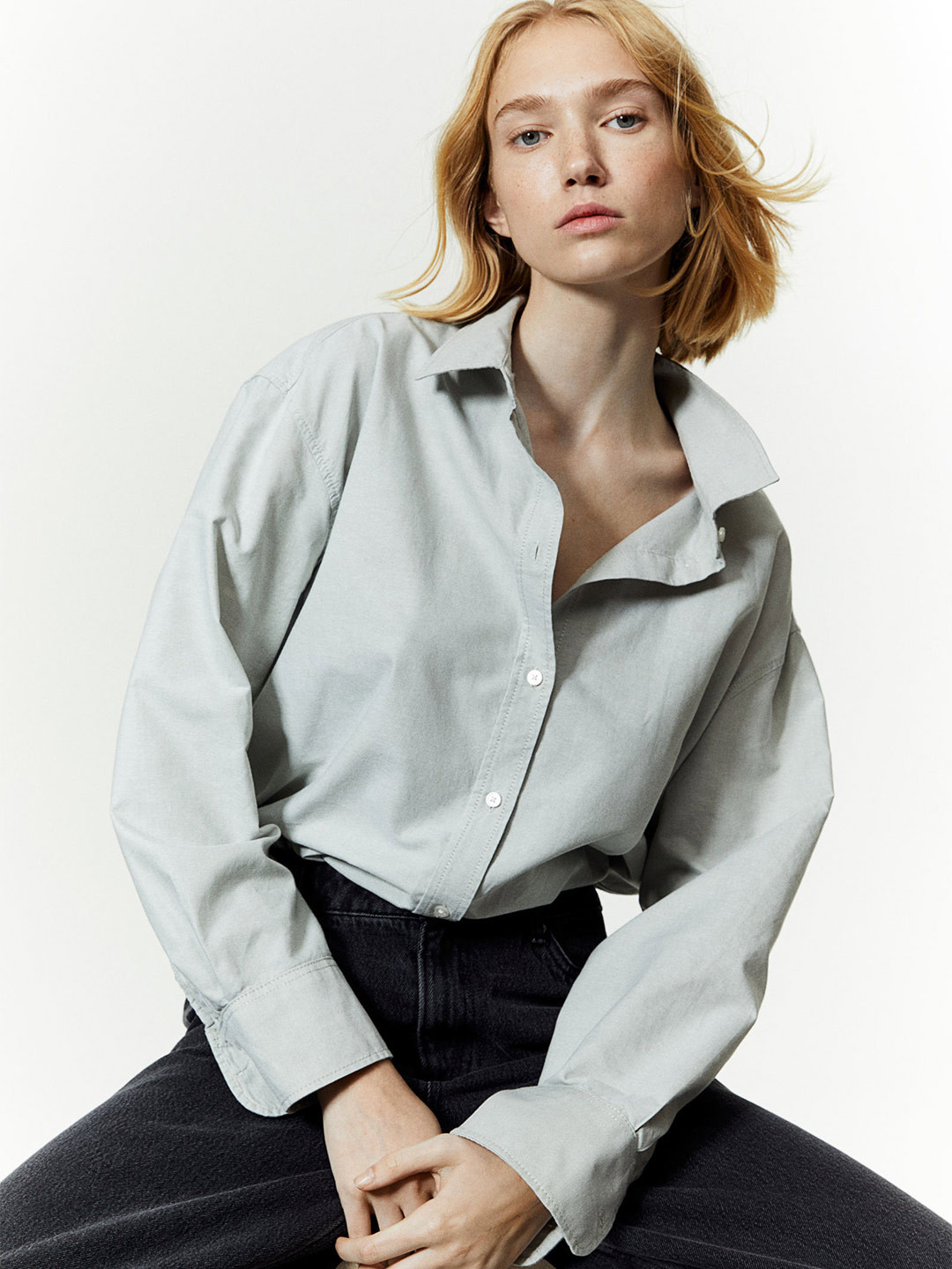 

H&M Oxford Shirt, Grey