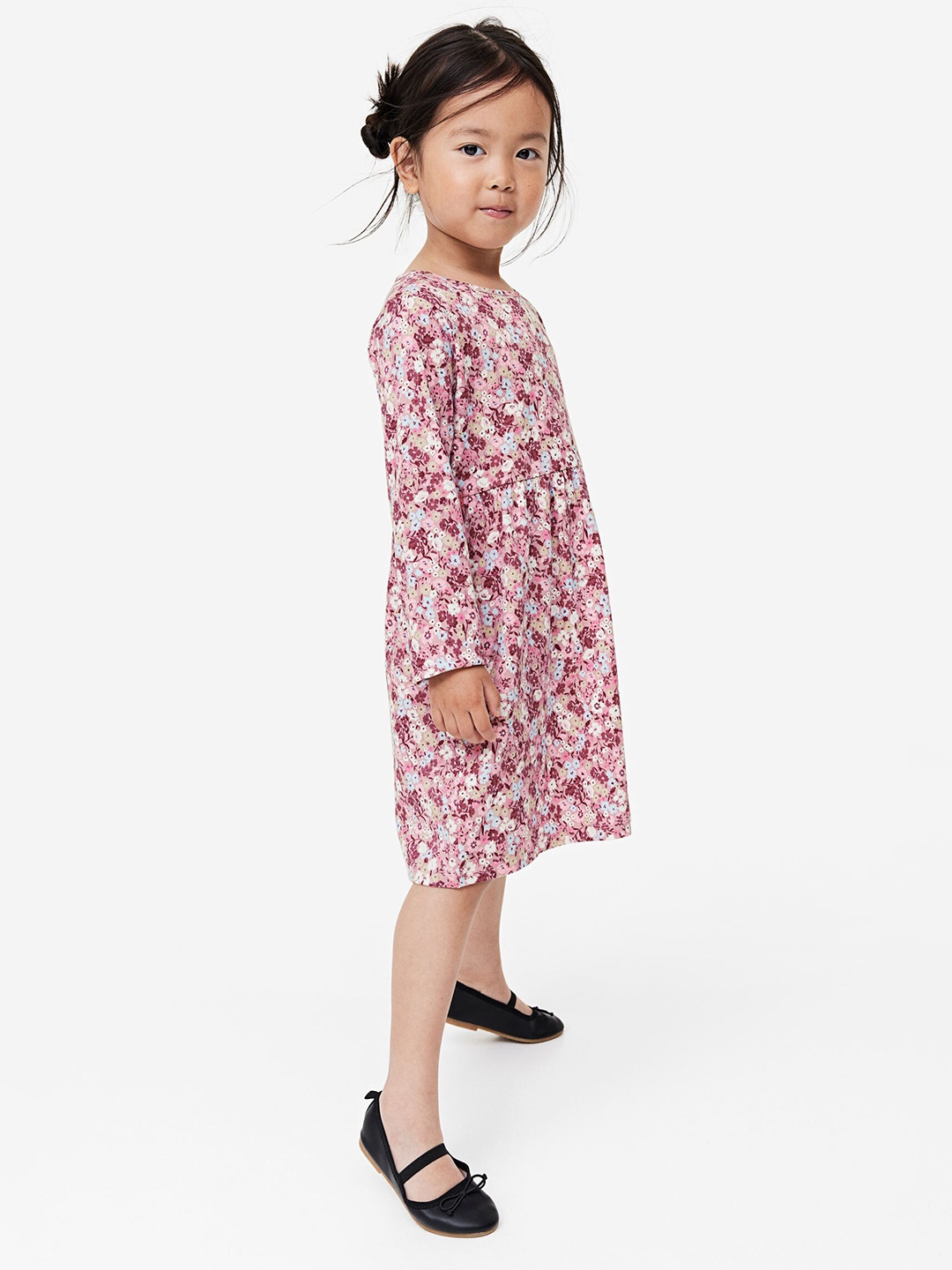 

H&M Girls Cotton Jersey Dress, Pink