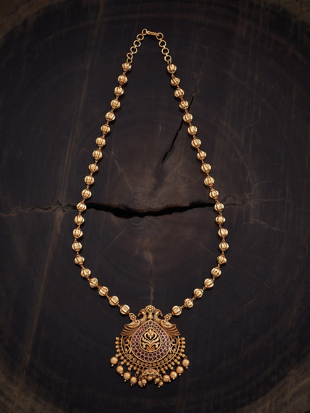 

Kushal's Fashion Jewellery Gold-Plated Antique Necklace