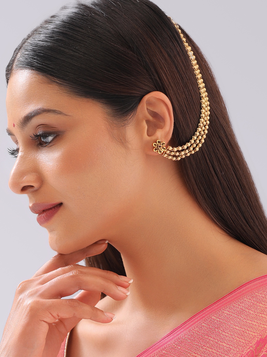 

Kushal's Fashion Jewellery Gold Plated Ethnic Antique Matils