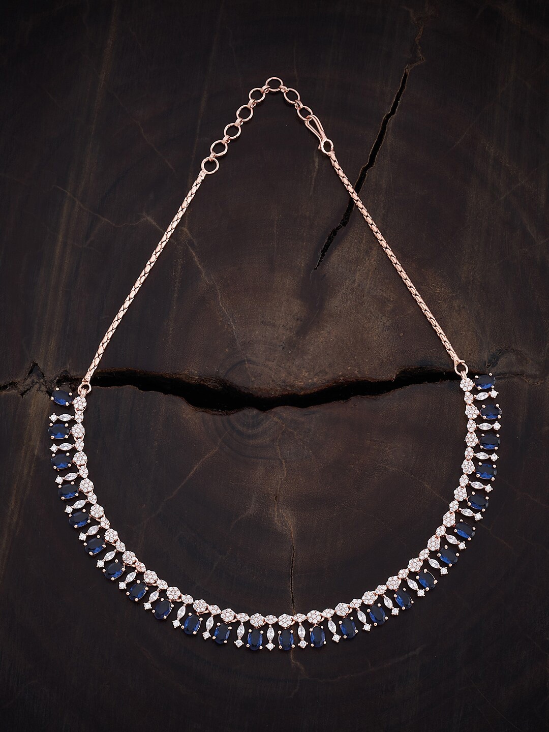 

Kushal's Fashion Jewellery Rose Gold-Plated Zircon Studded Necklace