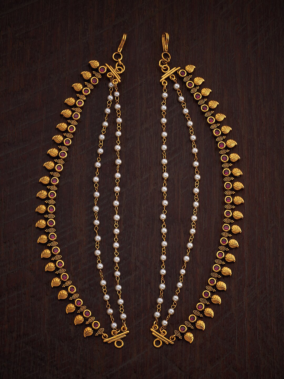 

Kushal's Fashion Jewellery Gold Plated Ethnic Antique Head Chains