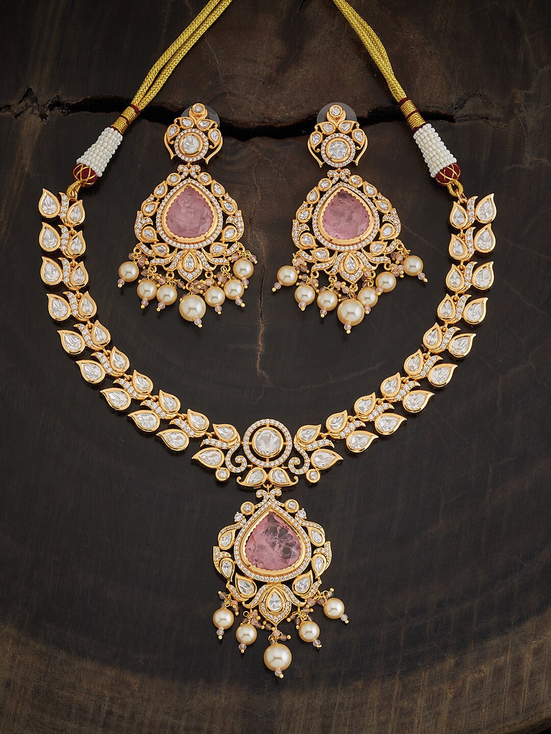 

Kushal's Fashion Gold-Plated Kundan Studded Jewellery Set