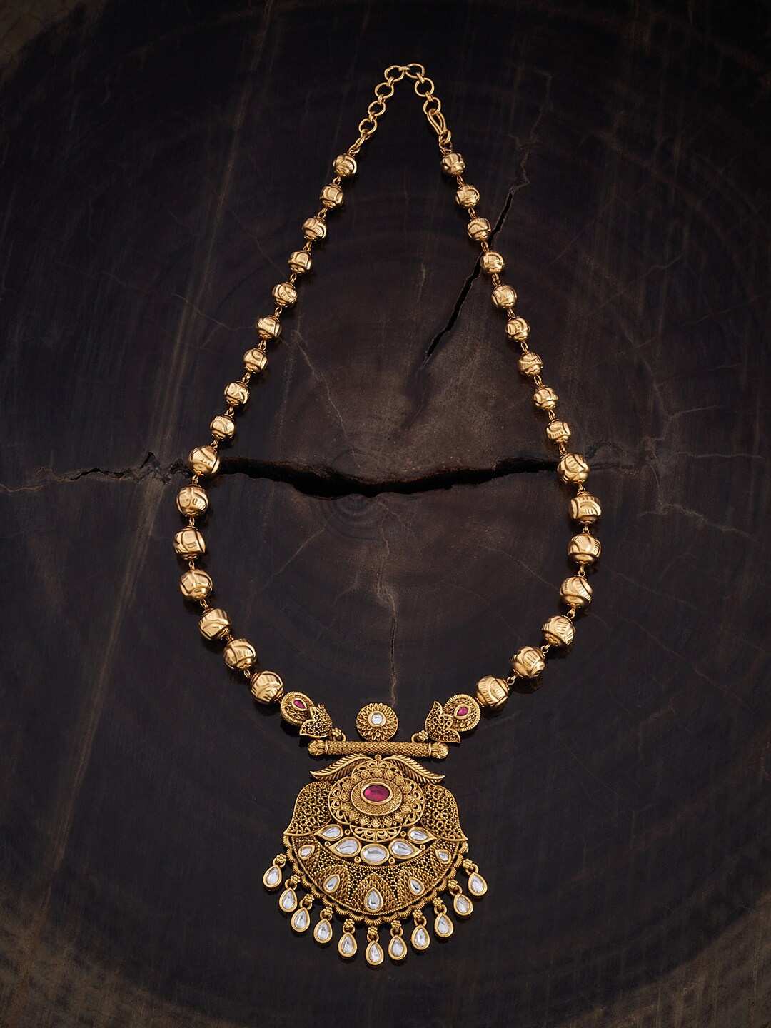 

Kushal's Fashion Jewellery Copper Gold-Plated Antique Necklace
