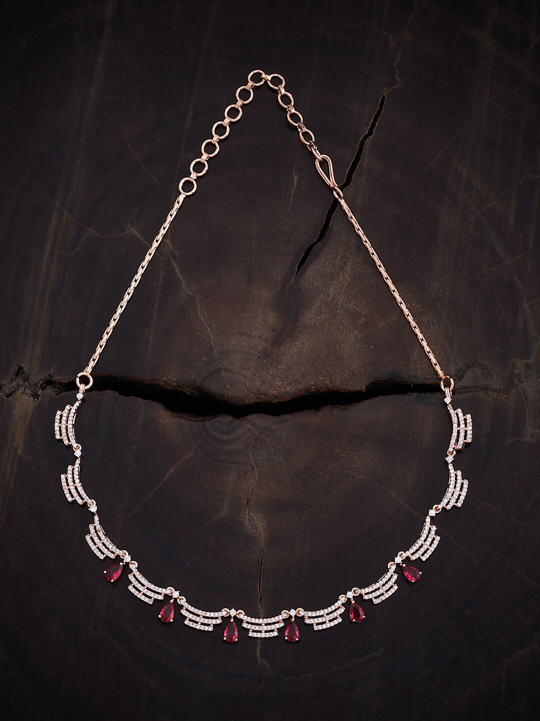 

Kushal's Fashion Jewellery Rose Gold-Plated Necklace