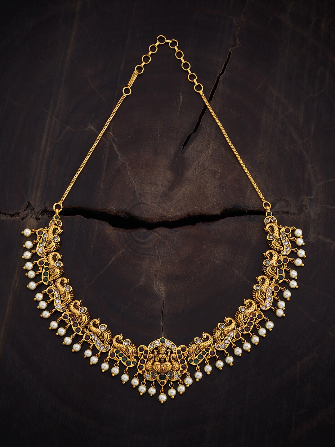 

Kushal's Fashion Jewellery Gold-Plated Antique Necklace
